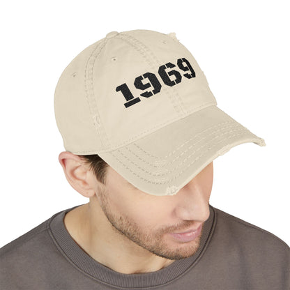 Vintage Distressed Dad Hat | 1969 Embroidered Cap for Casual Style, Birthday Gift, Father's Day, Everyday Wear - TRV