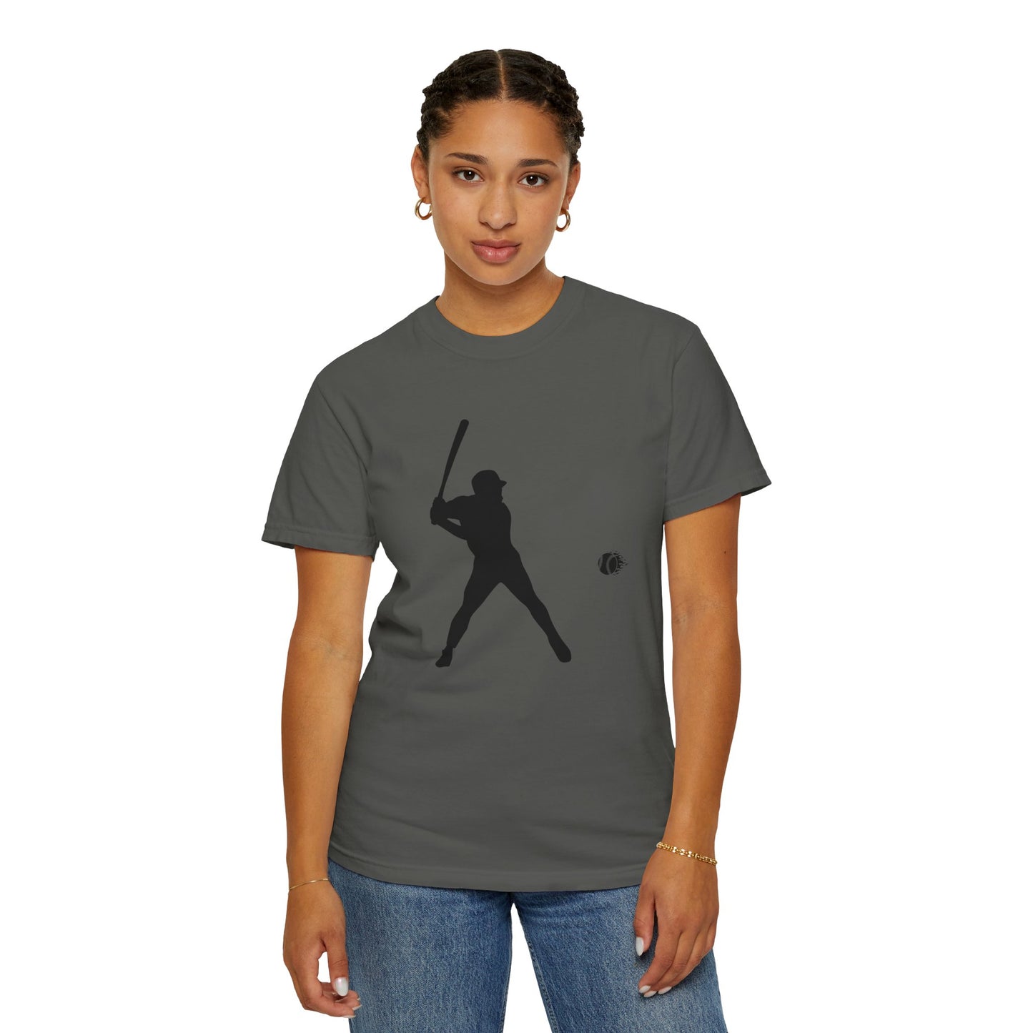 Unisex Baseball Silhouette Tee, Casual Wear, Sports Fan Apparel, Gift for Athletes, Summer Outing Outfit, Soft Cotton Shirt