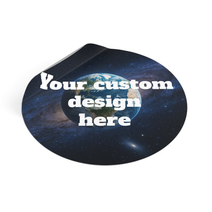 Custom Earth Space Design Round Sticker | Vinyl Circle Decal - TRV
