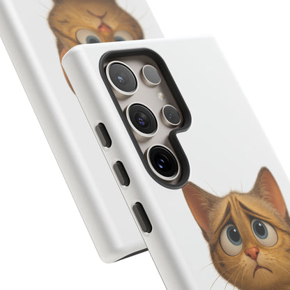 Cute Cat Phone Case, Funny Kitty Case, Animal Lover Gift, Cat Lover Accessory, Unique Cat Design Case, Pet Mom Gift - TRV