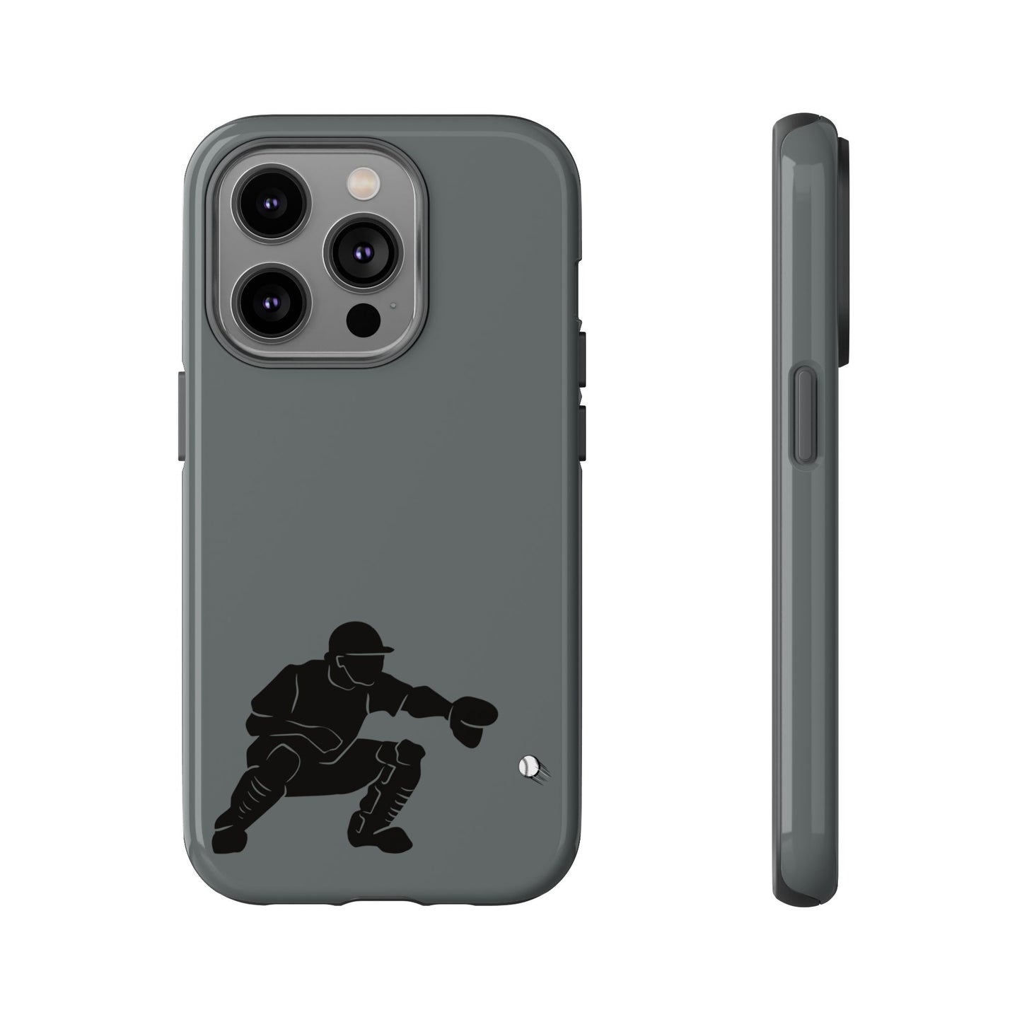 Baseball Catcher Phone Case, Sports Phone Accessory, Tough Cases, Gift for Athletes, Sports Fan Merchandise, Unique Design - TRV