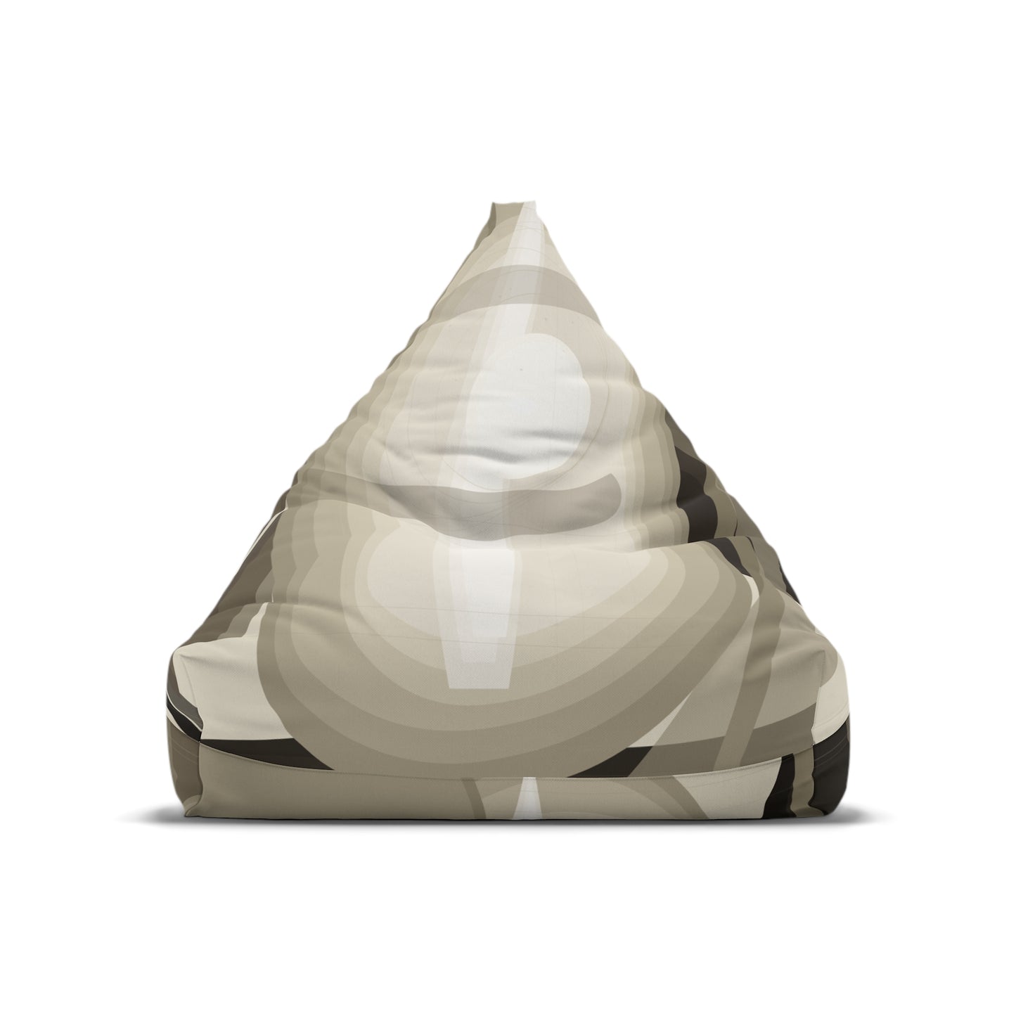 Abstract neutral swirl bean bag cover by Printify, modern home decor accent for stylish living room seating.