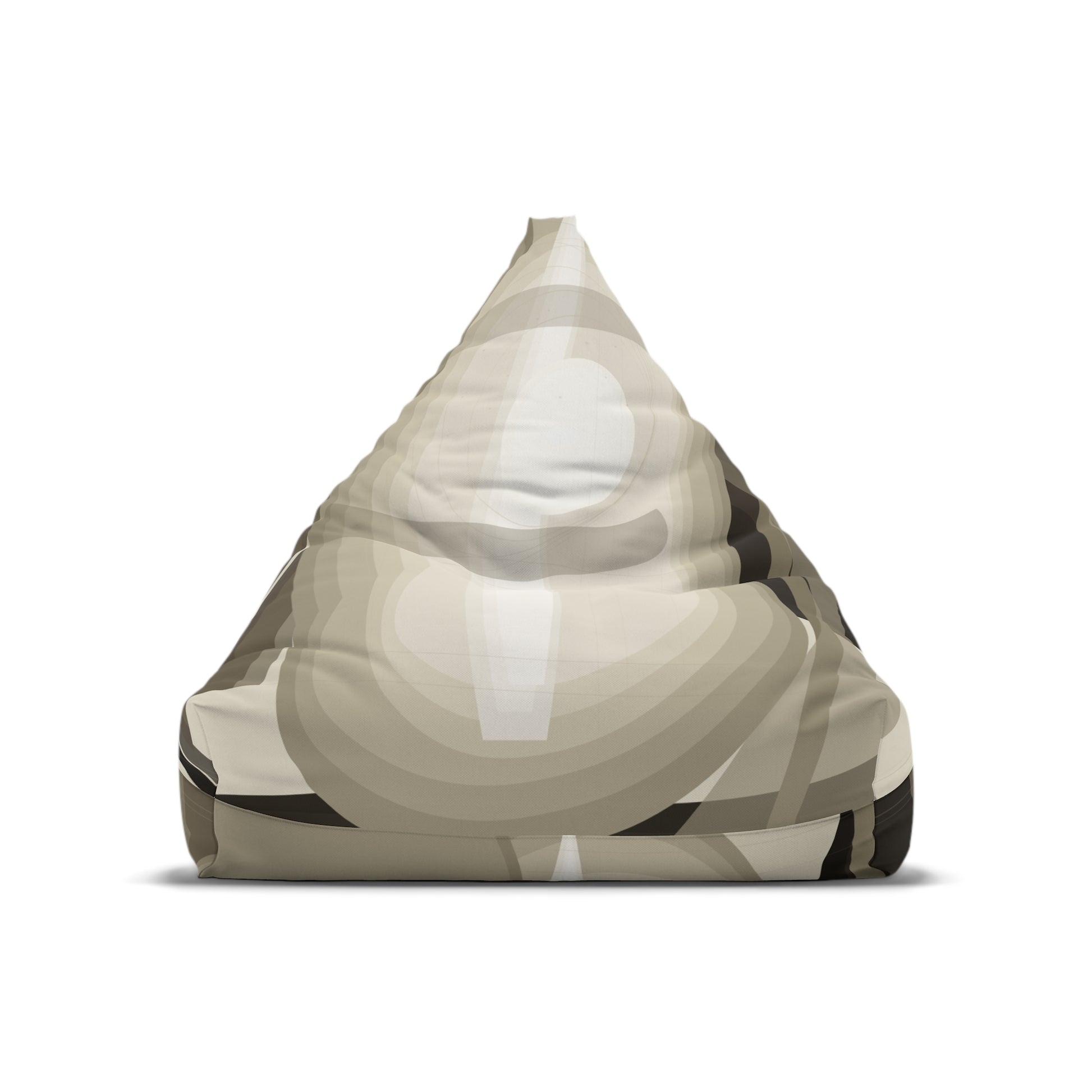 Abstract neutral swirl bean bag cover by Printify, modern home decor accent for stylish living room seating.