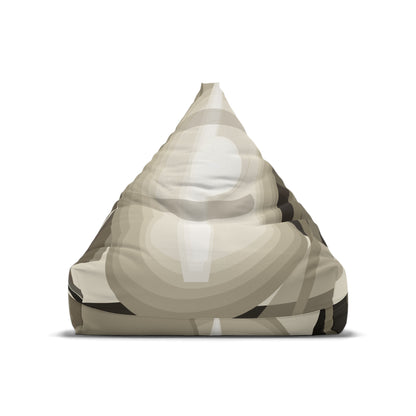 Abstract neutral swirl bean bag cover by Printify, modern home decor accent for stylish living room seating.