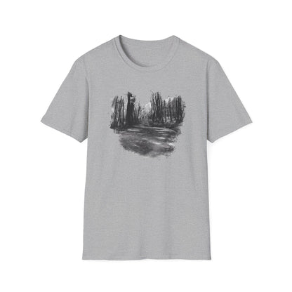 Minimalist Nature-Inspired Unisex Softstyle T-Shirt, Casual Wear, Everyday Style, Gift for Nature Lovers, Eco-Friendly Fashion