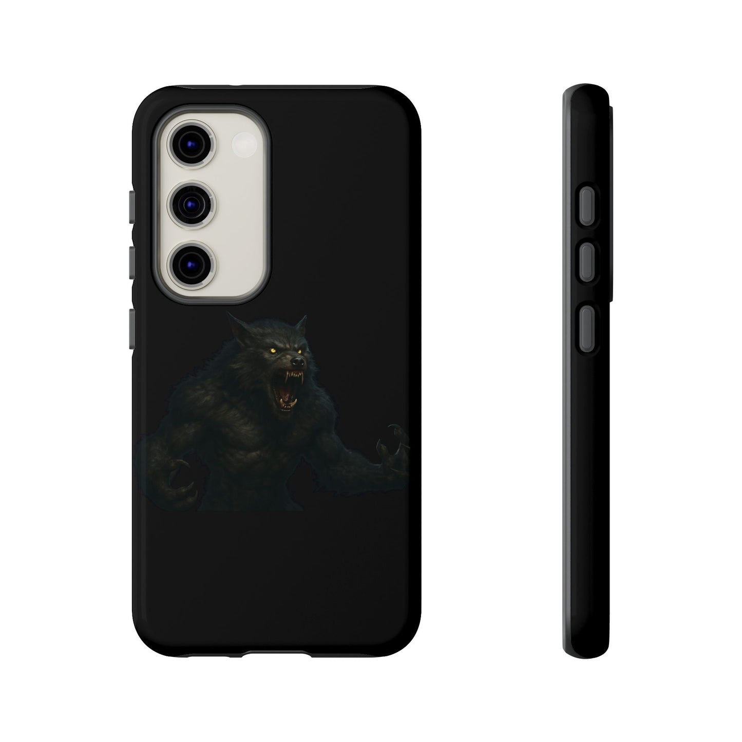 Werewolf Phone Case, Tough Cases, Black Panther Design, Gift for Animal Lovers, Phone Accessories, Fierce Phone Protection - TRV