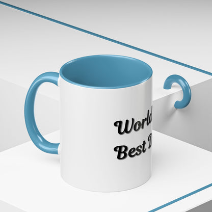 World's Best Dad Accent Coffee Mug - Perfect Gift for Father's Day - TRV