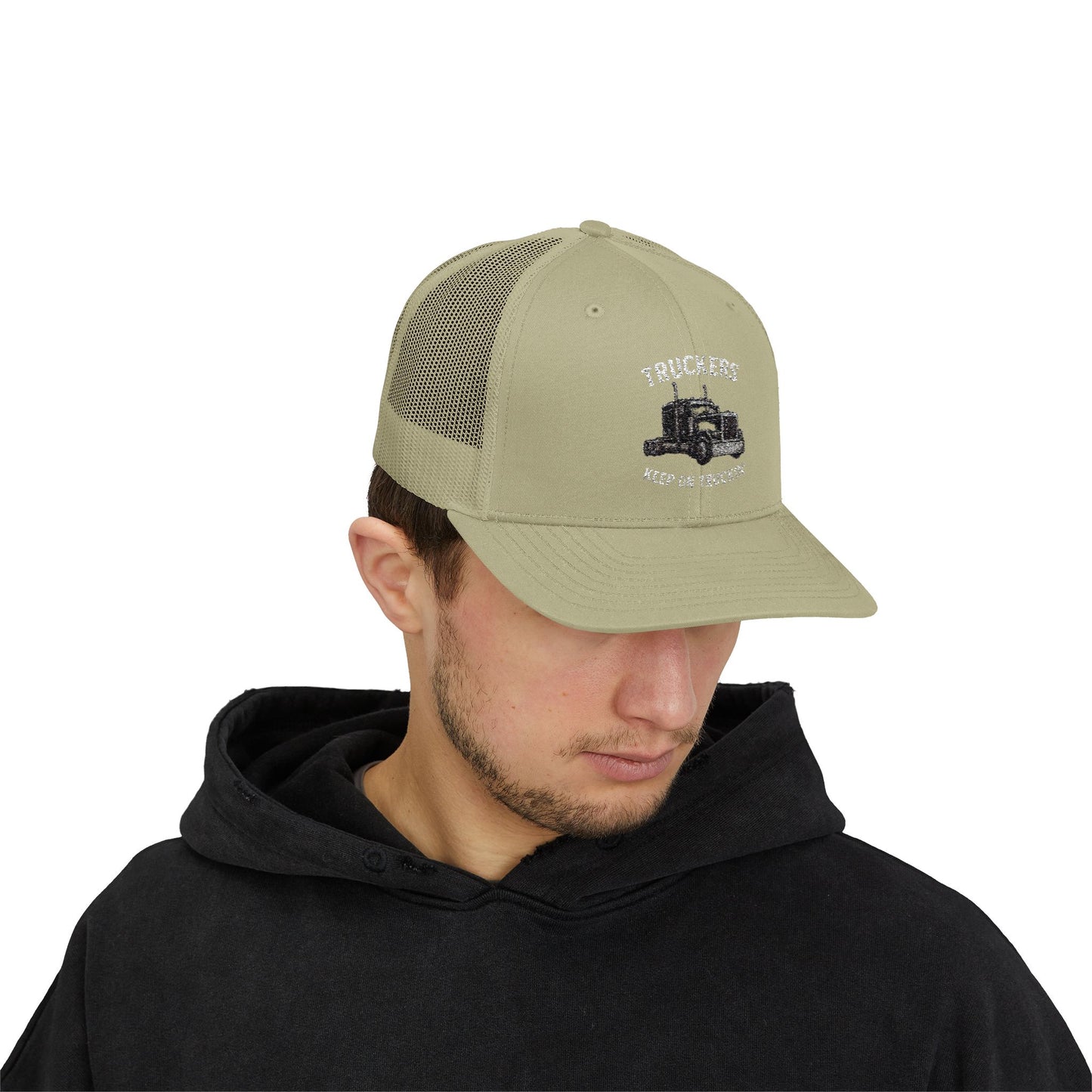 Truck Driver Snapback Cap, Mesh Trucker Hat, Cool Casual Hat, Perfect Gift for Drivers, Trucking Enthusiasts, Outdoor Style - TRV