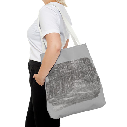 Scenic Path Tote Bag, Reversible Tote, Eco-Friendly Shopper, Outdoor Adventure Bag, Gift for Nature Lovers, Stylish Carryall - TRV