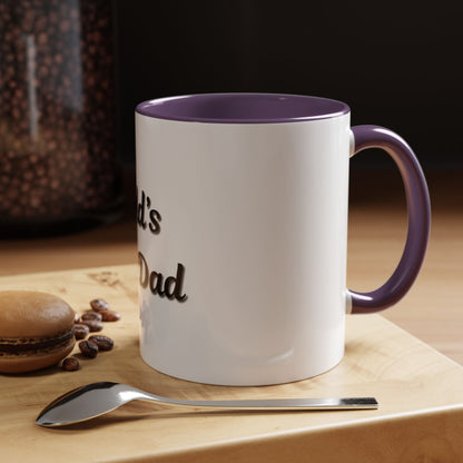 World's Best Dad Accent Coffee Mug - Perfect Gift for Father's Day - TRV