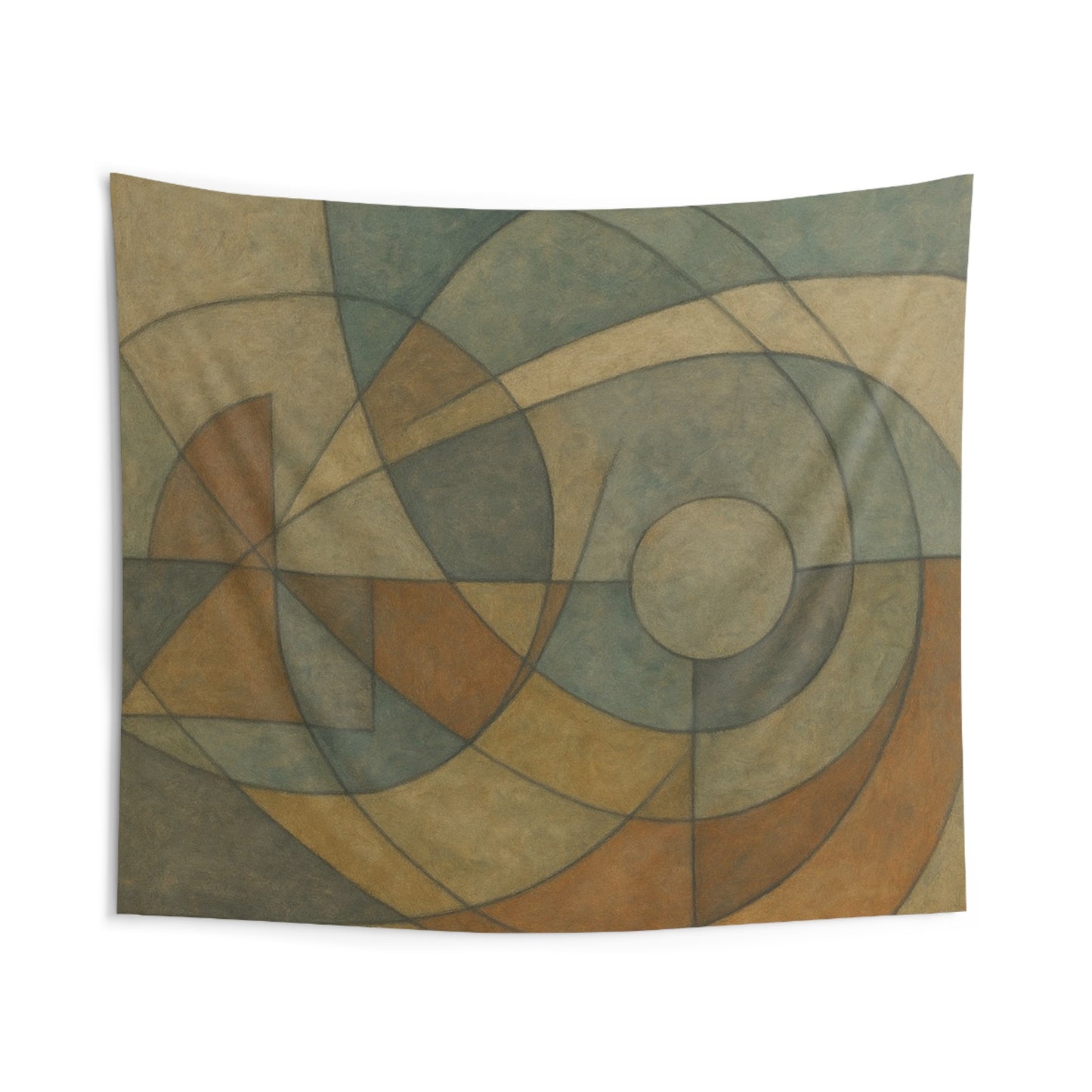 Abstract Geometric Tapestry — Earth Tone Modern Wall Art