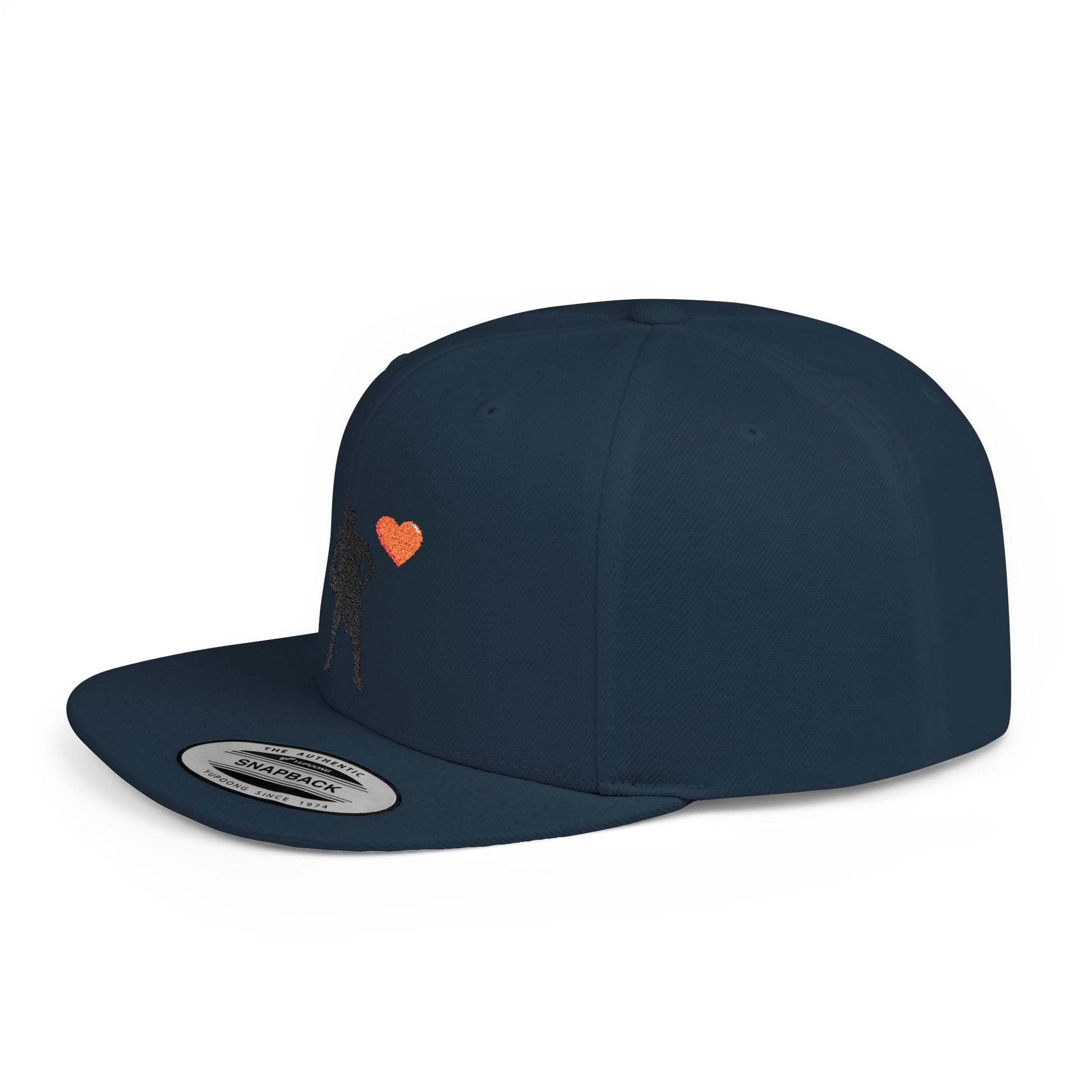 Sporty Love Flat Bill Snapback Hat – Adjustable Cap for Athletes, Casual Wear, Gifts for Sports Fans, Basketball Enthusiasts, Unique - TRV