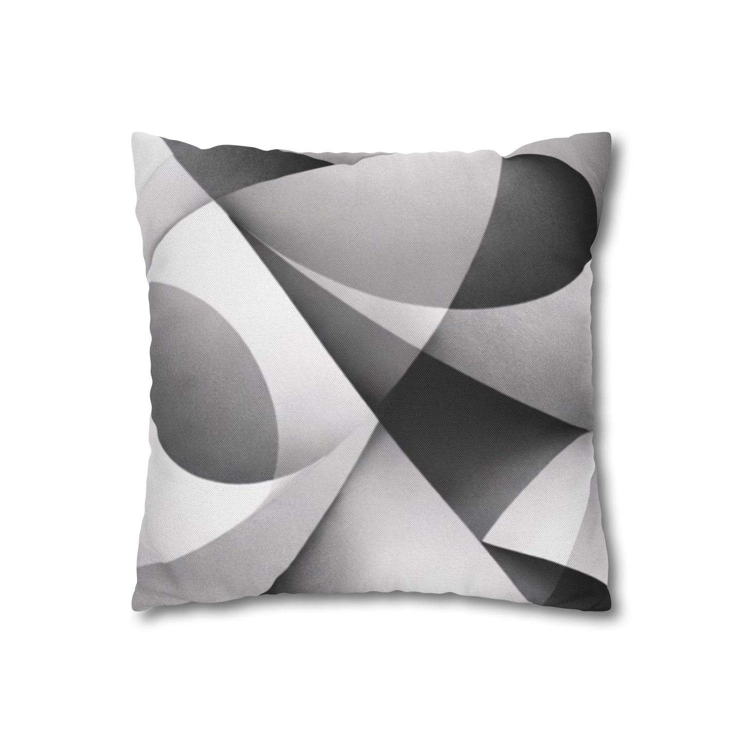 Abstract Black White Wave Pillowcase | Square Pillow