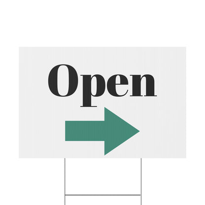Open for Business Yard Sign, Outdoor Signage for Shops, Business Open Sign, Directional Open Sign, Storefront Display - TRV