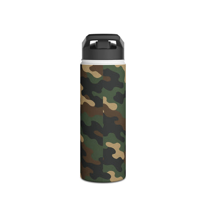 Camo Stainless Steel Water Bottle — Insulated Outdoor Bottle