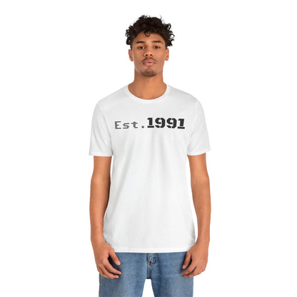 Established 1991 Unisex Jersey Tee | Vintage Anniversary Gift | Casual Wear, Birthday Shirt, Retro Style, Statement Tee, Gift for Him/Her - TRV