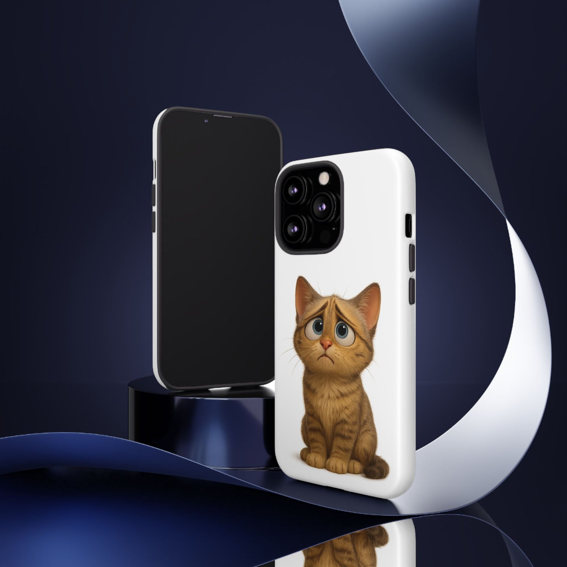Cute Cat Phone Case, Funny Kitty Case, Animal Lover Gift, Cat Lover Accessory, Unique Cat Design Case, Pet Mom Gift - TRV
