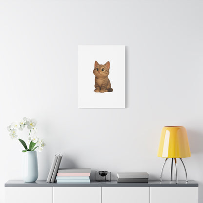 Adorable Cat Canvas Art, Cute Cat Wall Decor, Pet Lover Gift, Nursery Wall Art, Animal Print, Modern Home Decor - TRV