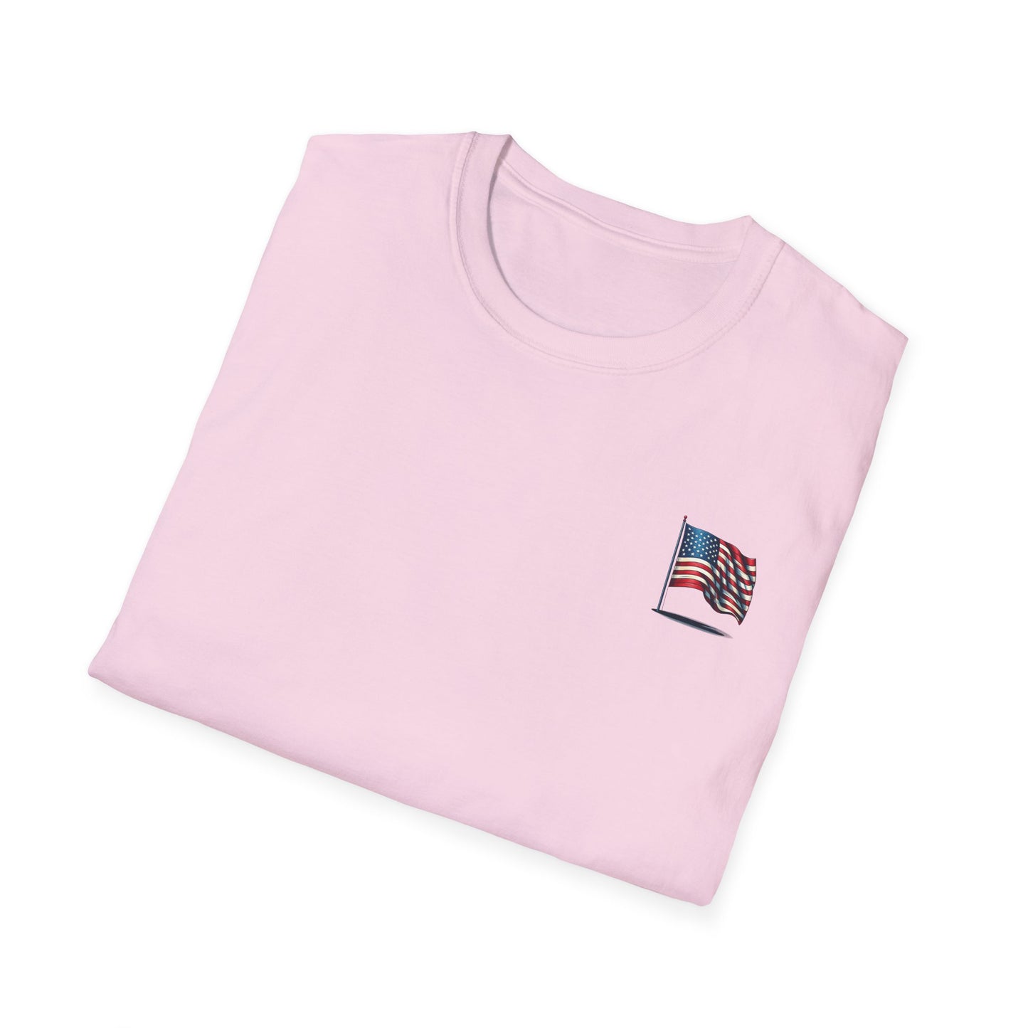 Patriotic Unisex Softstyle T-Shirt, American Flag Tee, USA Pride Shirt, Perfect for Independence Day, Casual Wear - TRV