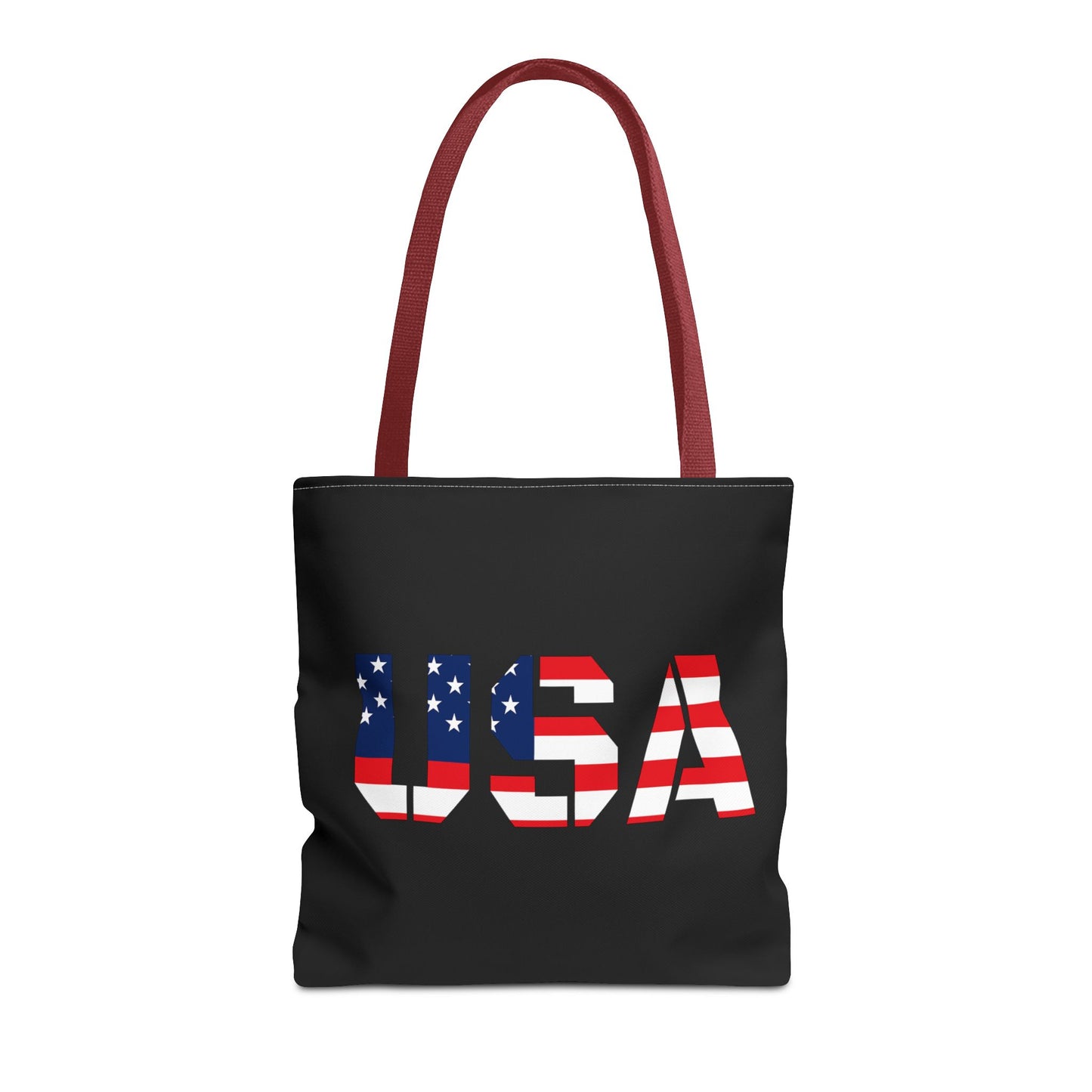 Patriotic USA Print Tote Bag, Reusable Shopping Bag, 4th of July Gift, Summer Carryall, American Flag Style - TRV