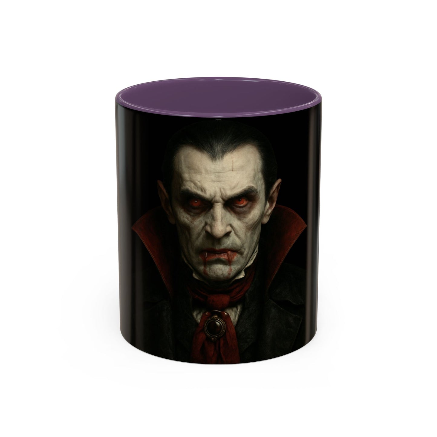 Gothic Dracula Vampire Accent Coffee Mug | Spooky Halloween Gift, Unique Home Decor, Collector's Mug, Coffee Lover's Gift - TRV