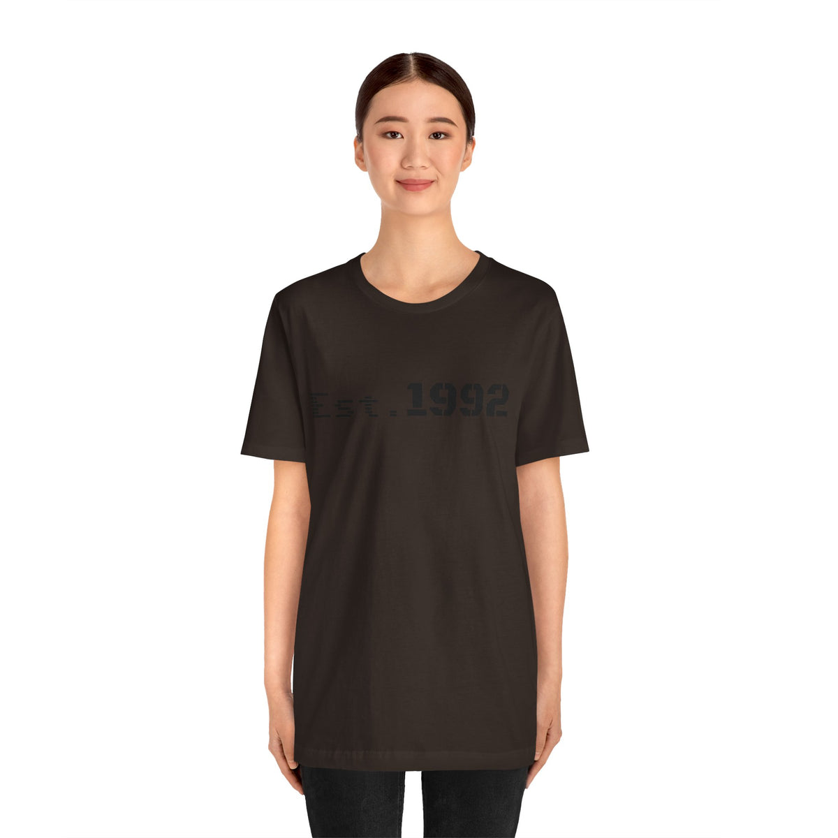 Retro vintage Est. 1992 T-shirt by Printify featuring a classic design and bold lettering on a casual cotton tee.