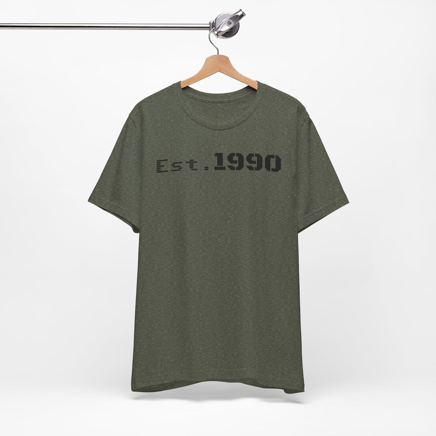 Unisex Est. 1990 Nostalgic Jersey Tee - Perfect Gift, Vintage Style, Retro Fashion, Birthday Celebration, Casual Wear - TRV