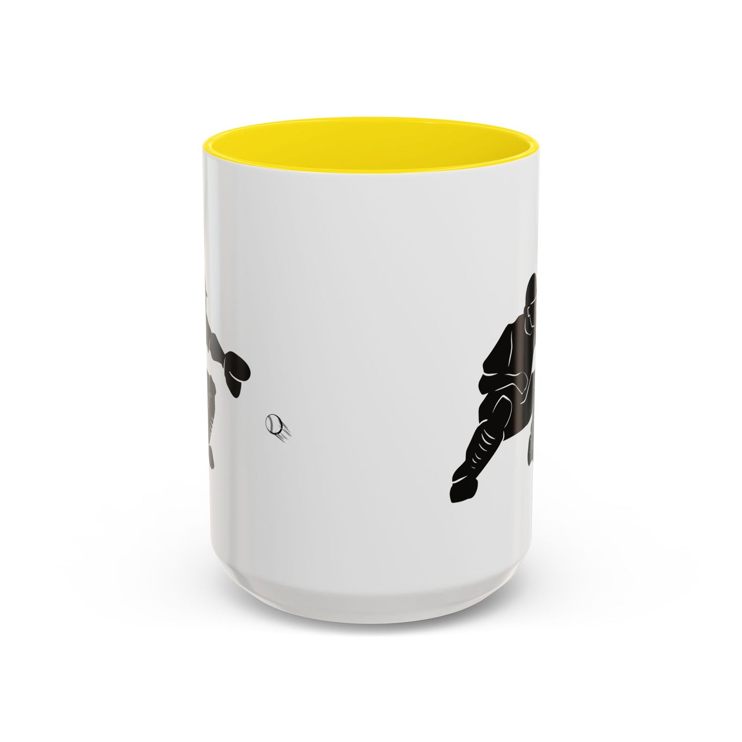Baseball Catcher Coffee Mug, Sports Gift for Coaches, Black Accent Mug for Fans, Perfect for Birthdays & Celebrations, Unique Cup - TRV