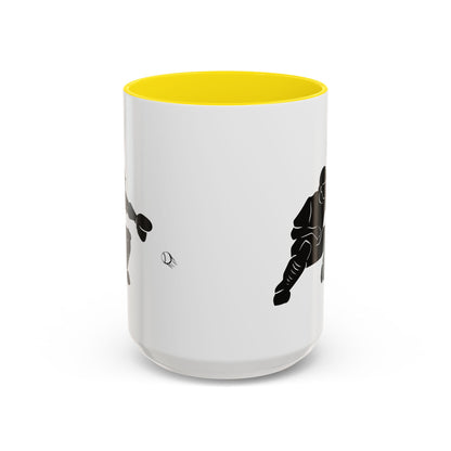 Baseball Catcher Coffee Mug, Sports Gift for Coaches, Black Accent Mug for Fans, Perfect for Birthdays & Celebrations, Unique Cup - TRV