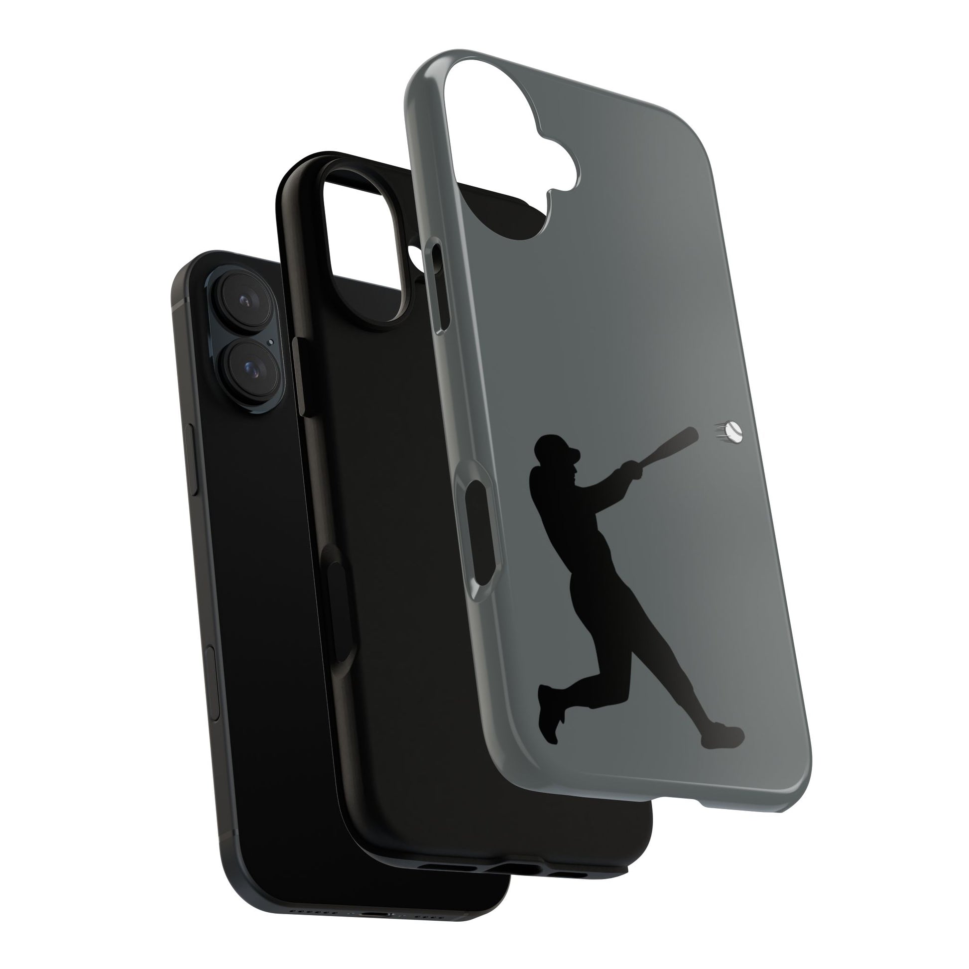 Printify baseball batter phone case, tough protective smartphone cover with baseball player design for sports fans.