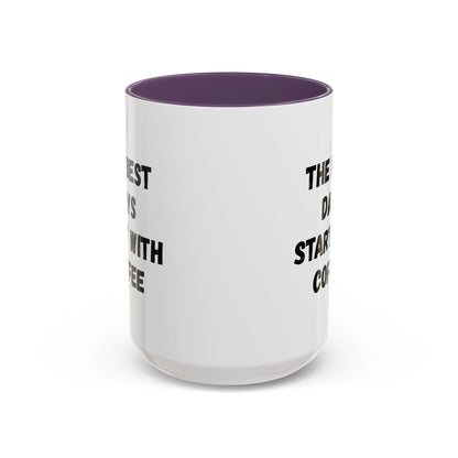 Inspirational Coffee Mug - The Best Days Start With Coffee - Gift for Coffee Lovers, Office Decor, Kitchenware, Birthday Gift, Motivational