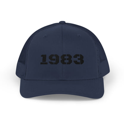 Vintage 1983 Snapback Trucker Cap, Personalized Dad Hat, Perfect Gift for Birthdays, Classic Casual Style, Everyday Wear, Anniversary Hat - TRV