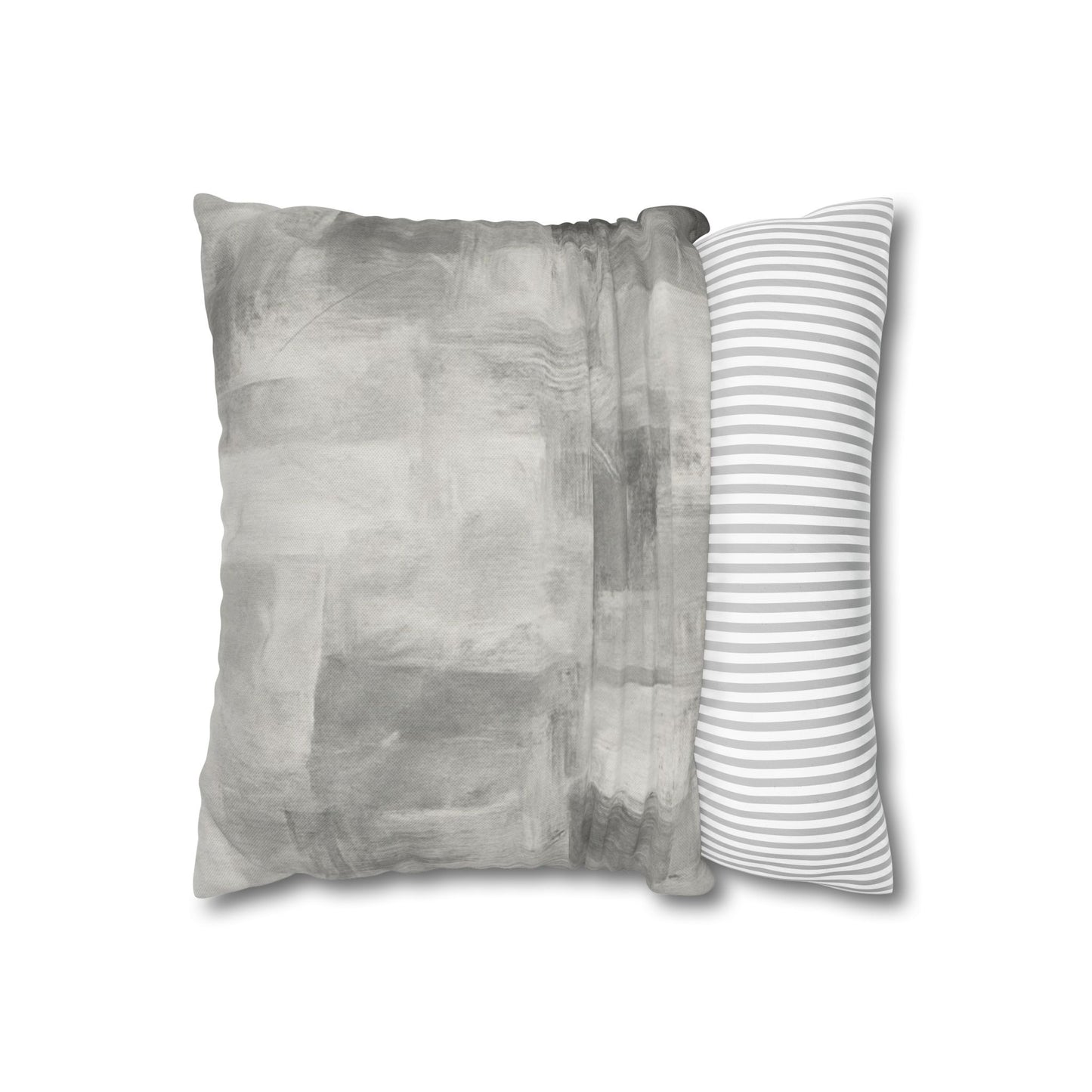 Watercolor Gray Decorative Pillowcase — Spun Polyester Square Throw Pillow Cover