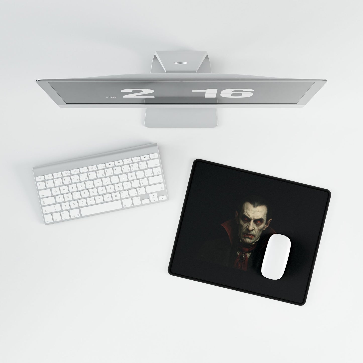 Gothic Dracula Desk Mat - Dark Aesthetic Office Accessories, Gamer Mat, Halloween Decoration, Spooky Gift, Vampire Lover Decor