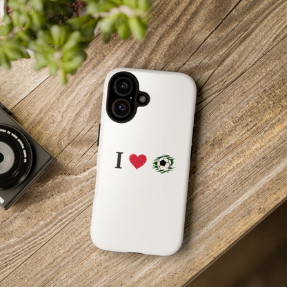 Soccer Phone Case, I Love Soccer, Tough Case Cover, Sporty Phone Accessories, Gift for Soccer Lovers, Unique Soccer Design - TRV