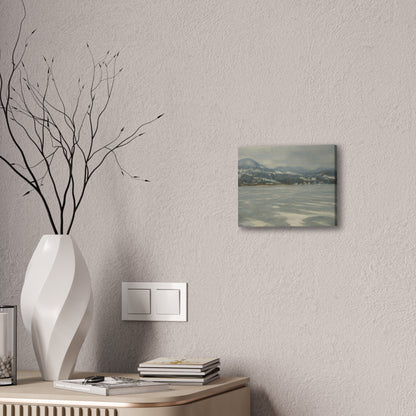 Serene Landscape Canvas Art, Tranquil Wall Decor, Perfect for Home, Office, or Gift, Ideal for Winter Holidays, Cozy Vibes, Scenic Artwork