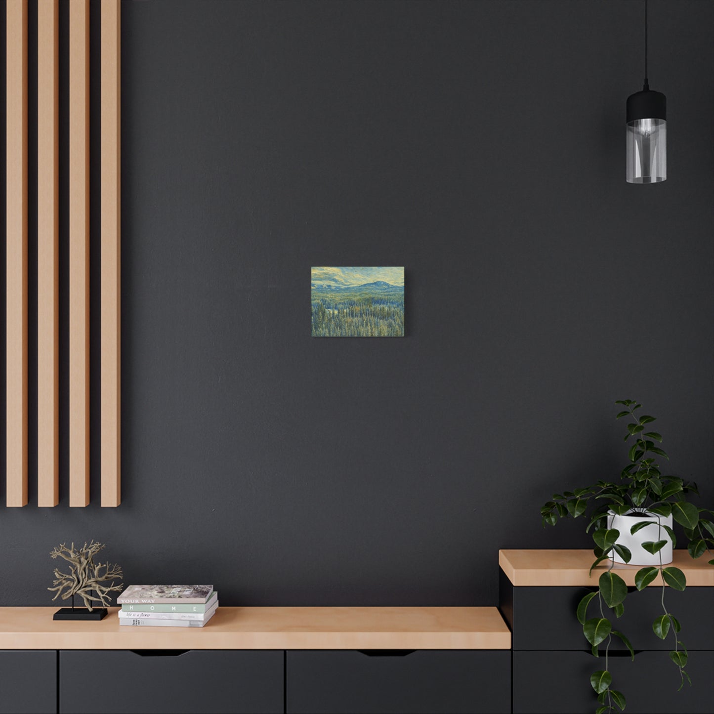 Scenic Landscape Canvas Print, Rustic Home Decor, Wall Art for Nature Lovers, Gift for Art Enthusiasts, Serene Forest Artwork - TRV