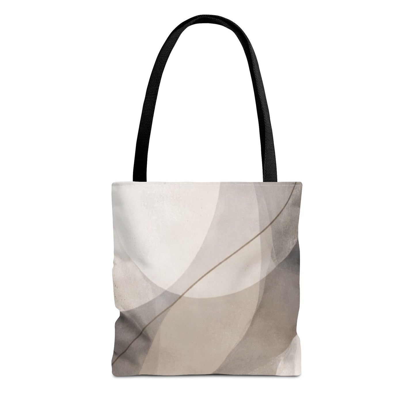 Neutral Abstract Watercolor Waves Tote Bag | All-Over Print