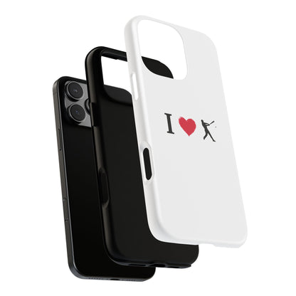 Baseball Love Phone Case, Tough Cases for Sports Lovers, i Heart Baseball Protection, Gift for Players, Cute Sports Case - TRV