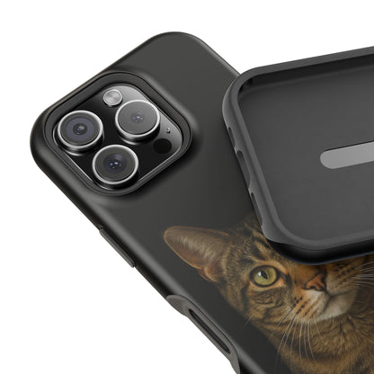 Magnetic Impact-Resistant Phone Case — Realistic Tabby Cat Portrait