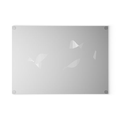 Abstract Geometric Fish Glass Cutting Board | Modern Kitchen Décor