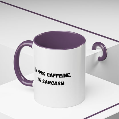 Sarcastic Coffee Mug - Funny Gift for Coffee Lovers, Black and White Accent Mug, Gift for Birthdays, Office Humor, Caffeine Enthusiasts
