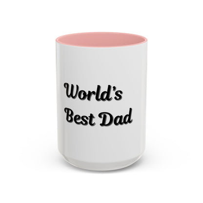 World's Best Dad Accent Coffee Mug - Perfect Gift for Father's Day - TRV