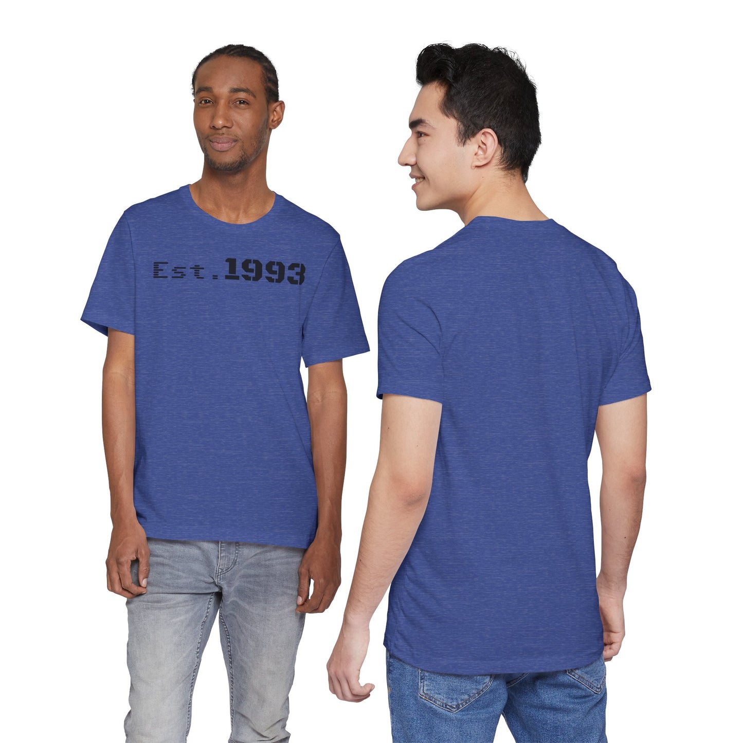 Est. 1993 Unisex Jersey Tee - Vintage Style Shirt, Birthday Gift, Casual Outfit, Celebration Top, Custom Year Shirt
