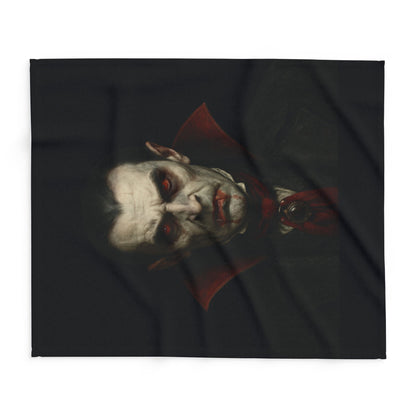 Spooky Vampire Arctic Fleece Blanket | Cozy Halloween Decor, Gothic Home Accent, Warm Throw for Movie Nights, Vampiric Gifts