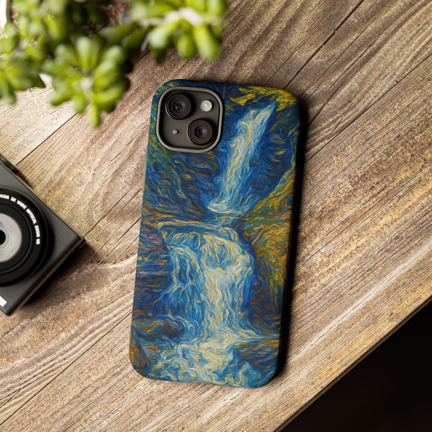 Artistic Phone Case - Waterfall Design, Unique Gift, Phone Accessory, Nature Lover, Original Artwork - TRV