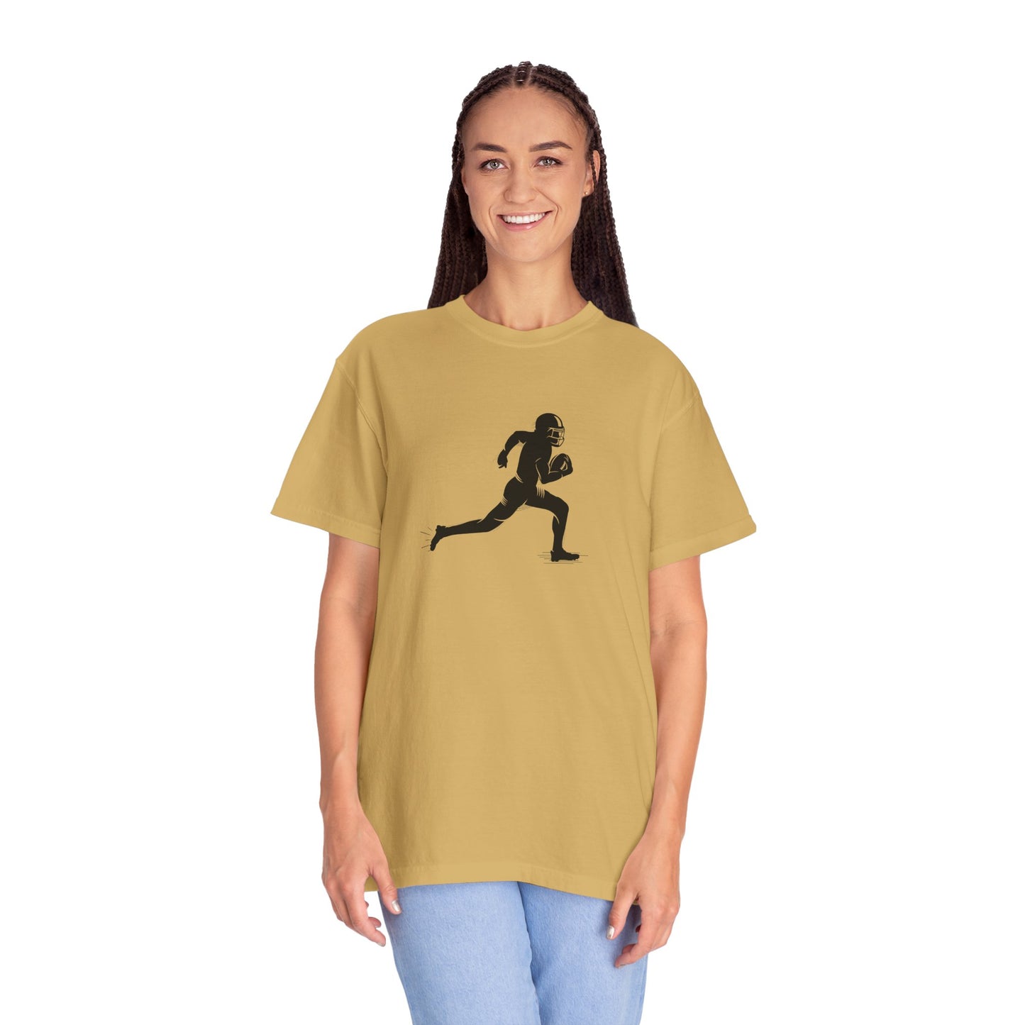 Football Player Graphic Unisex T-Shirt, Casual Sports Tee, Gift for Athletes, Workout Shirt, Everyday Wear, Unique Running Apparel