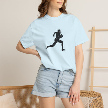 Football Player Graphic Unisex T-Shirt, Casual Sports Tee, Gift for Athletes, Workout Shirt, Everyday Wear, Unique Running Apparel