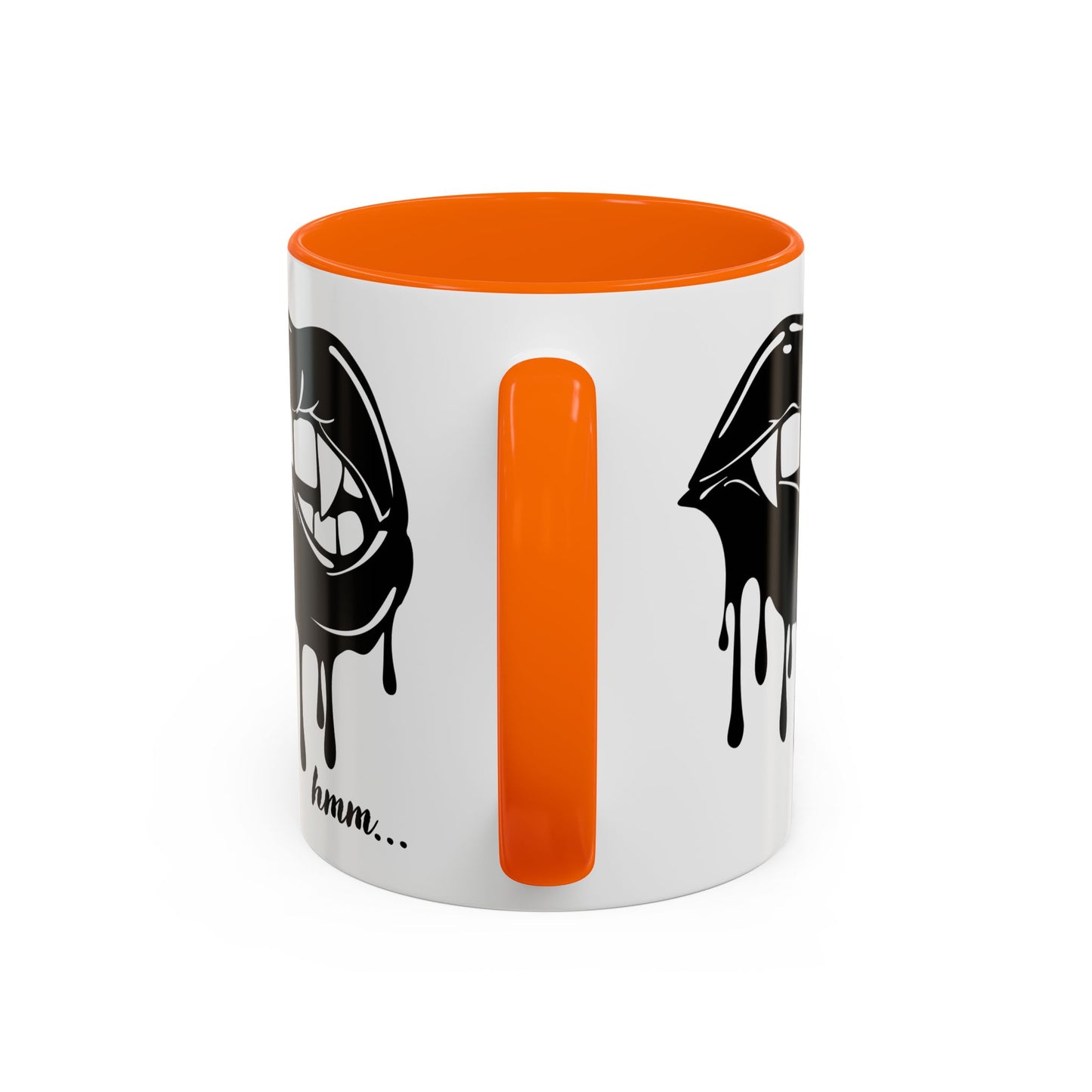 Dripping Lip Coffee Mug – "hmm..." Accent Ceramic Mug (11/15oz)