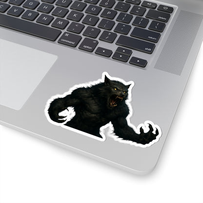 Fierce Werewolf Kiss-Cut Stickers | Halloween Decor, Laptop Decals, Spooky Gifts, Monster Lovers, Unique Party Favors